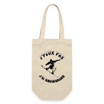 j'peux pas j'ai snowboard - Sac à bouteille - nature - Devant