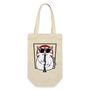Clarinettiste chat avec lunettes de soleil - Sac à bouteille - nature - Devant