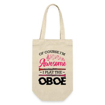 Pink music sheet music graphic - Gift Bag for Bottles - nature - Front