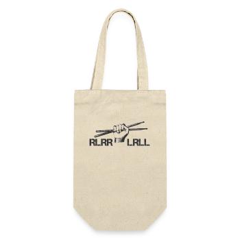 Drums Drummer Schlagzeuger - Single Paradiddle - Gift Bag for Bottles - nature - Front