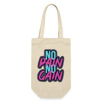 No Pain No Gain Gym Motivational Quote - Gift Bag for Bottles - nature - Front