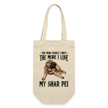Casual Bulldog Lounge Print Shar Pei - Gift Bag for Bottles - nature - Front