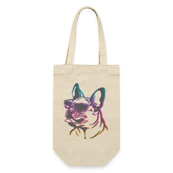 French Bulldog Neon Frenchie Sunglasses Line Art - Gift Bag for Bottles - nature - Front
