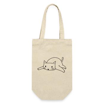 Katze Katzen Kitten - Geschenkbeutel für Flaschen - Natur - Vorne