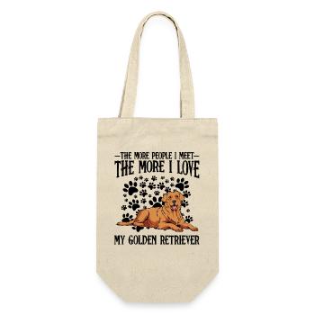 Reclining Golden Retriever Illustration - Gift Bag for Bottles - nature - Front
