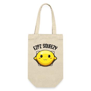 Süßes Zitronenlächeln - Geschenkbeutel für Flaschen - Natur - Vorne