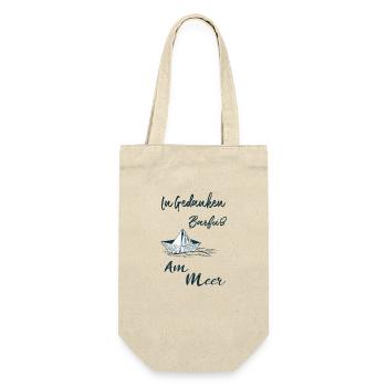 In Gedanken Barfuß am Meer - Geschenkbeutel für Flaschen - Natur - Vorne