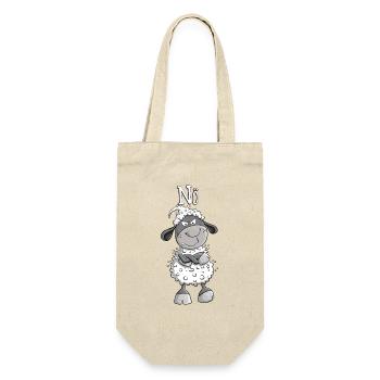 Nope sheep I no statement comic animal motif Fun - Gift Bag for Bottles - nature - Front