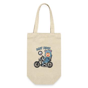 Bébé cavalier sur une moto dans le style dessin animé - Sac à bouteille - nature - Devant