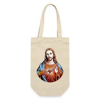 Jesus Christ * Jesus Christus Gemälde - Geschenkbeutel für Flaschen - Natur - Vorne