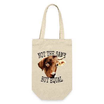 Vegan Not The Same But Equal Vegetarian Animal Lover - Gift Bag for Bottles - nature - Front