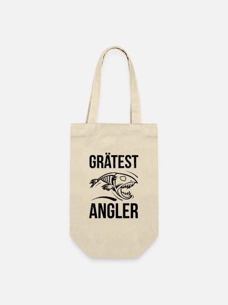 Angler Grätest Angler - Geschenkbeutel für Flaschen - Natur