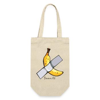Banana with bandage cross - Gift Bag for Bottles - nature - Front