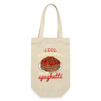 Spaghetti - Geschenkbeutel für Flaschen - Natur - Vorne