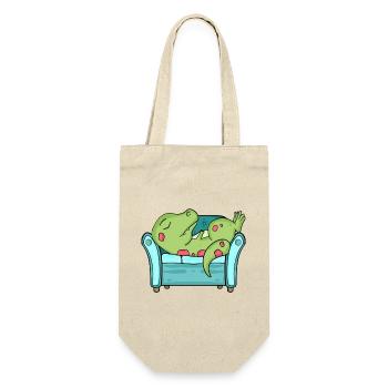 Dinosaure Fatigué Drôle - Sac à bouteille - nature - Devant