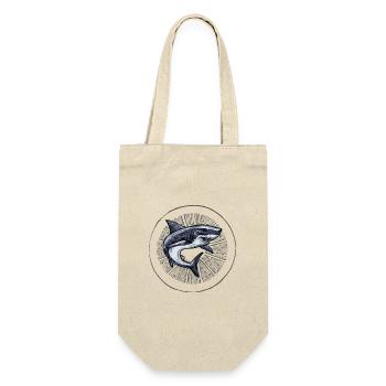 Dancing Shark - Geschenkbeutel für Flaschen - Natur - Vorne