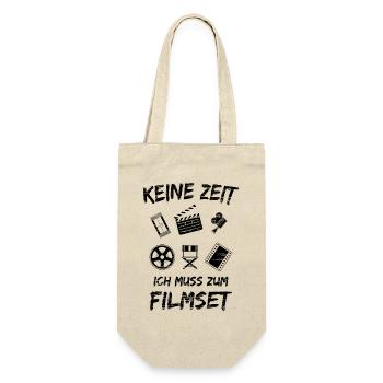 Keine Zeit Ich muss zum Filmset Filmmacher Regie - Geschenkbeutel für Flaschen - Natur - Vorne