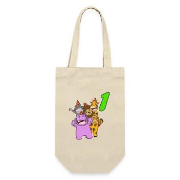 1er anniversaire t-shirt de la jungle - Sac à bouteille - nature - Devant