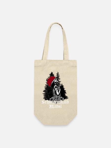 Schwarzwaldmädel Bollenhut Schwarzwald Bild Modern - Geschenkbeutel für Flaschen - Natur