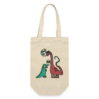 Dinosaurs Tyrannosaurus and Brachiosaurus - Gift Bag for Bottles - nature - Front