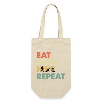 Eat Sleep Hike Repeat Wander Saying - Gift Bag for Bottles - nature - Front