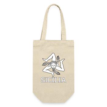 "Sizilianische Flagge" - Sizilien, Sicilia - Geschenkbeutel für Flaschen - Natur - Vorne