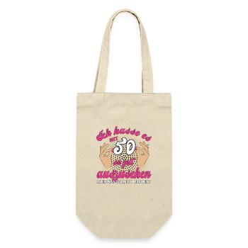 Jahrgang 1976 Vintage 50. Geburtstag Retro Damen - Geschenkbeutel für Flaschen - Natur - Vorne