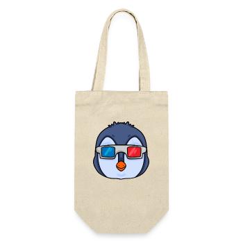 Pingouin avec 3 lunettes - Sac à bouteille - nature - Devant