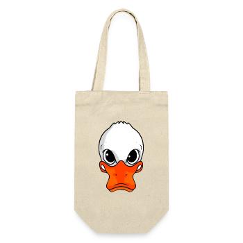 Böse Ente - Geschenkbeutel für Flaschen - Natur - Vorne