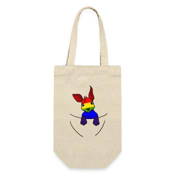 Koala LGBT Regenbogenfahne Gay Pride Gay - Geschenkbeutel für Flaschen - Natur - Vorne