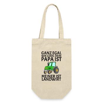 Papa ist Landwirt - Geschenkbeutel für Flaschen - Natur - Vorne