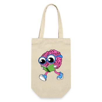 Cerveau en lecture - Sac à bouteille - nature - Devant