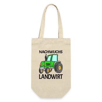 Dorf Kind Bauer Nachwuchs Kleinkind - Geschenkbeutel für Flaschen - Natur - Vorne