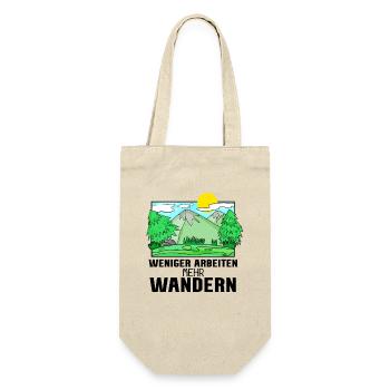 Wandern Berge Wanderer - Geschenkbeutel für Flaschen - Natur - Vorne