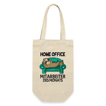Home Office Mitarbeiter des Monats Geschenk - Geschenkbeutel für Flaschen - Natur - Vorne