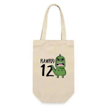12. Geburtstag - 12 Jahre alt - Ich bin 12 - Geschenkbeutel für Flaschen - Natur - Vorne