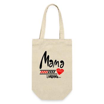 Mama Loading 2022 - Geschenkbeutel für Flaschen - Natur - Vorne
