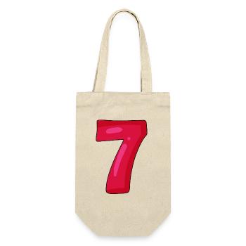 Numéro 7 - Nombre 7 - Sac à bouteille - nature - Devant