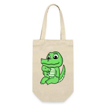 Famille crocodile - Crocodile avec bébé - Crocodile - Sac à bouteille - nature - Devant