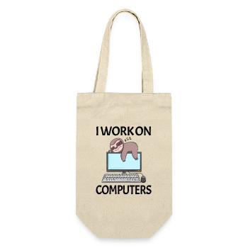 Computer Nerd Programmeur Homme Cadeau - Sac à bouteille - nature - Devant