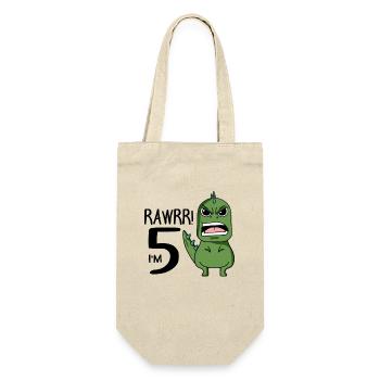5e anniversaire - 5 ans - J’ai 5 ans - Sac à bouteille - nature - Devant
