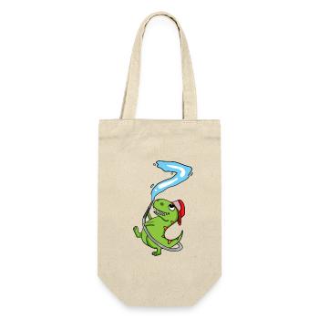 7th Birthday Dinosaur Fire Brigade Gift - Gift Bag for Bottles - nature - Front