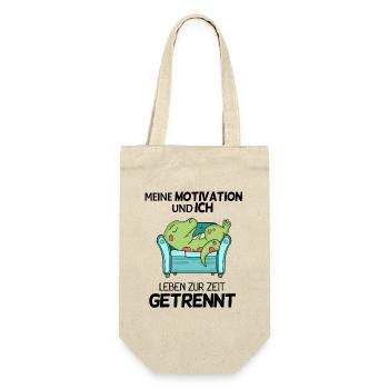 Keine Motivation - Geschenkbeutel für Flaschen - Natur - Vorne