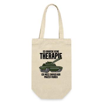 Panzer Militär Geschenk - Geschenkbeutel für Flaschen - Natur - Vorne