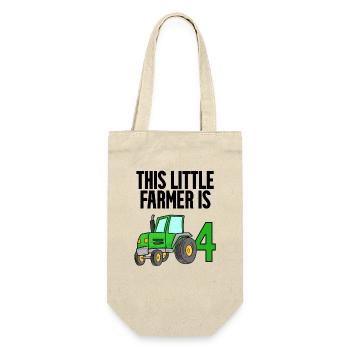 Tractor 4 years Boy 4th birthday son - Gift Bag for Bottles - nature - Front