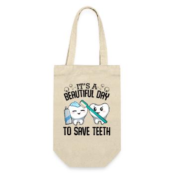 Duo de soins dentaires : Se brosser les dents - Sac à bouteille - nature - Devant