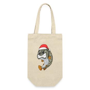 Pike Fish Christmas - Gift Bag for Bottles - nature - Front