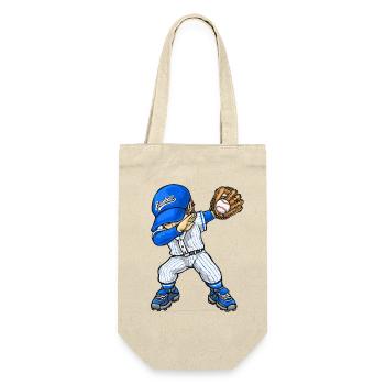 Dabbing Baseball Baseballspieler - Geschenkbeutel für Flaschen - Natur - Vorne