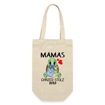 Baby 2023 - Geburt Schwanger 2023 - Geschenkbeutel für Flaschen - Natur - Vorne