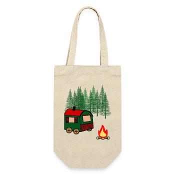 Trailer Leisure Outdoor Freedom Camping Nature - Gift Bag for Bottles - nature - Front